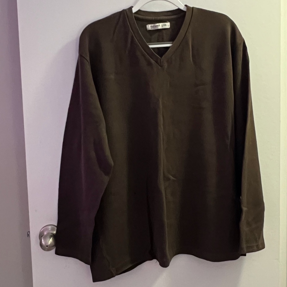 Old navy v-neck knit sweater brown xxl